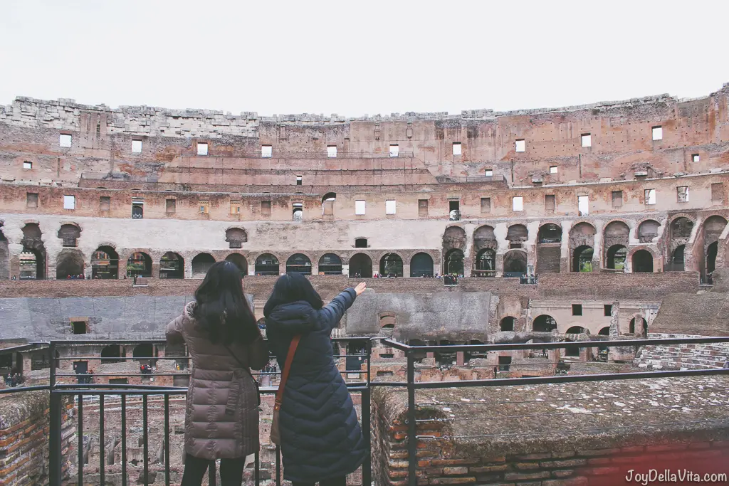 Visiting Colosseum in Rome in Winter Season